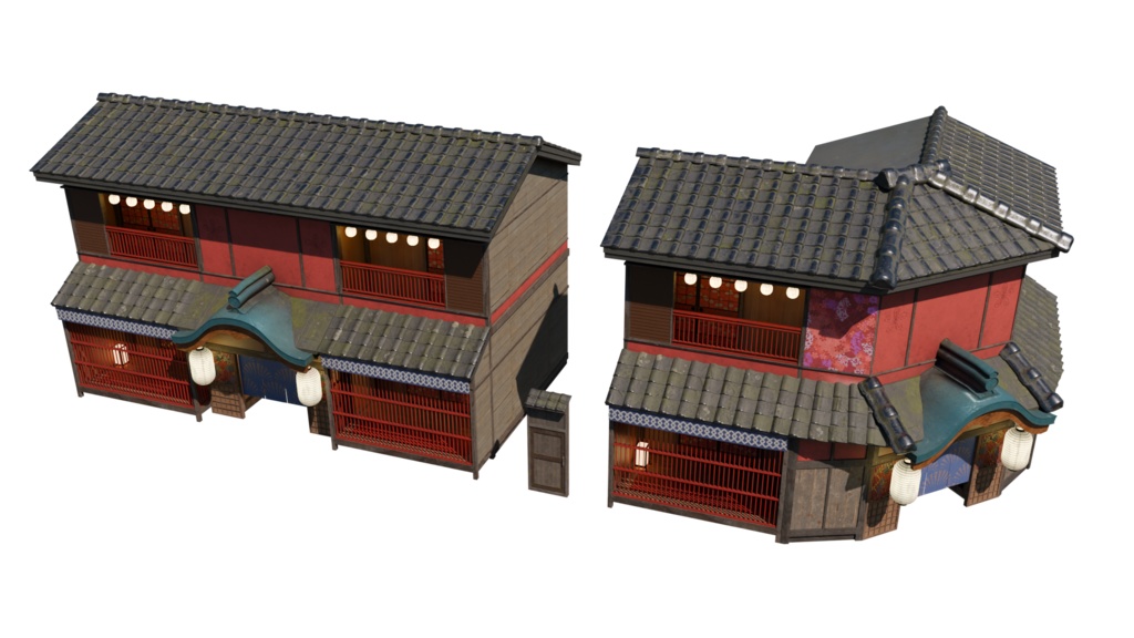 【3DCG】遊郭建物セット