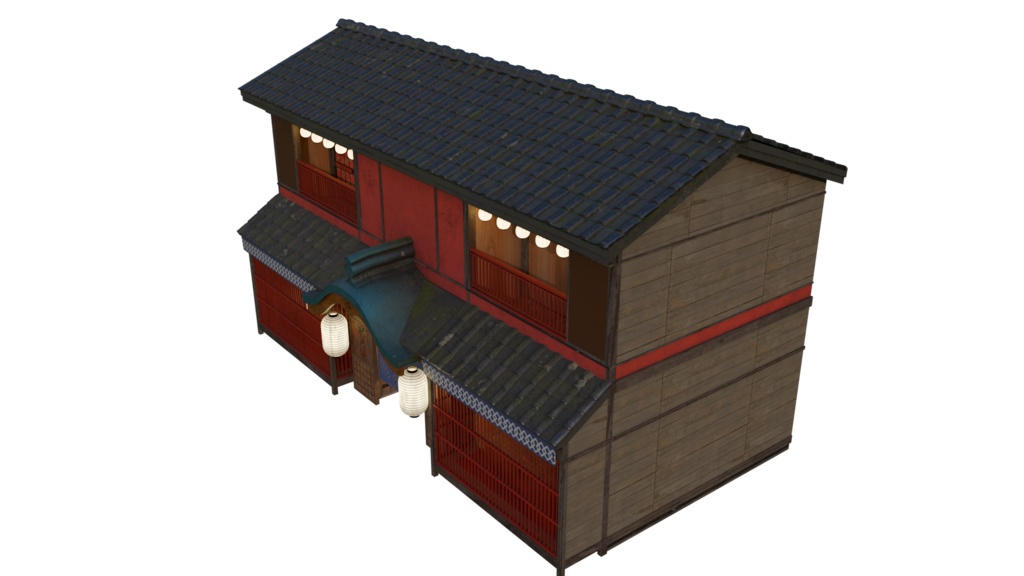 【3DCG】遊郭建物セット
