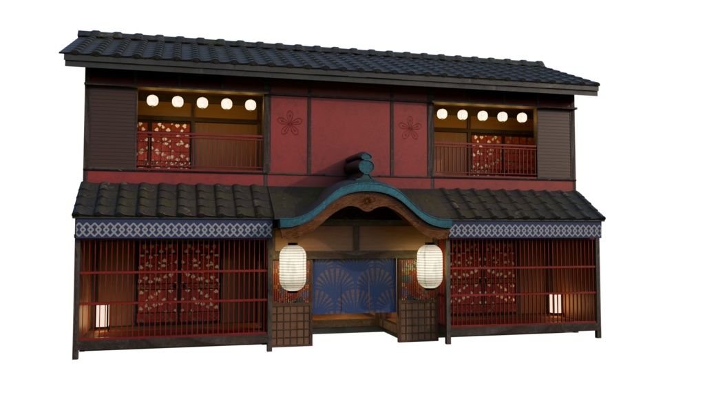 【3DCG】遊郭建物セット