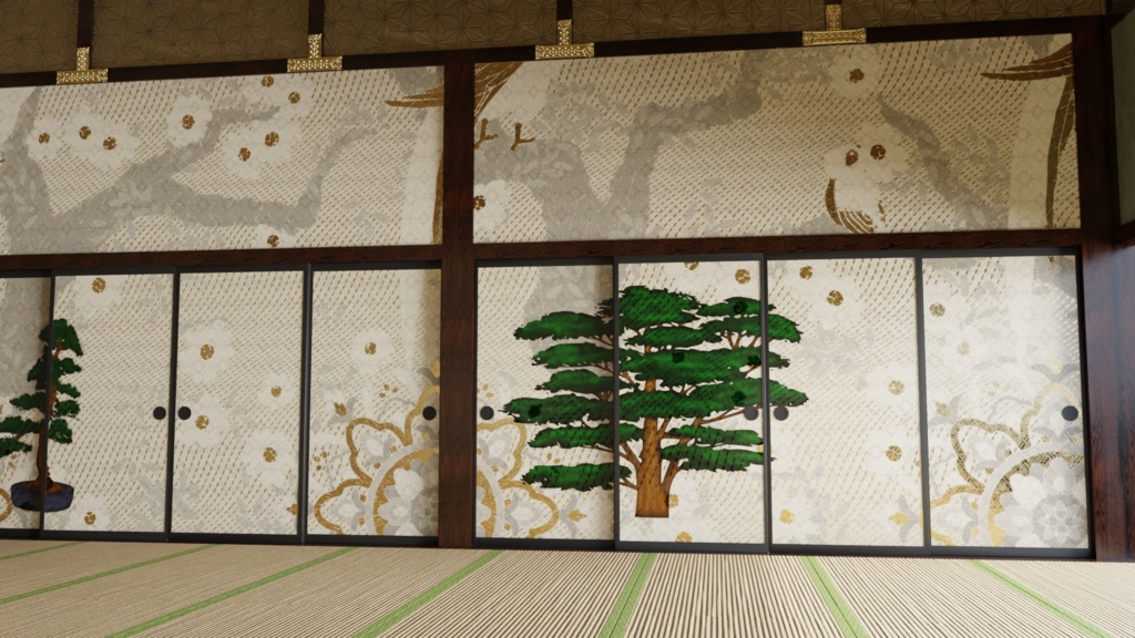【3DCG】将軍部屋/大広間
