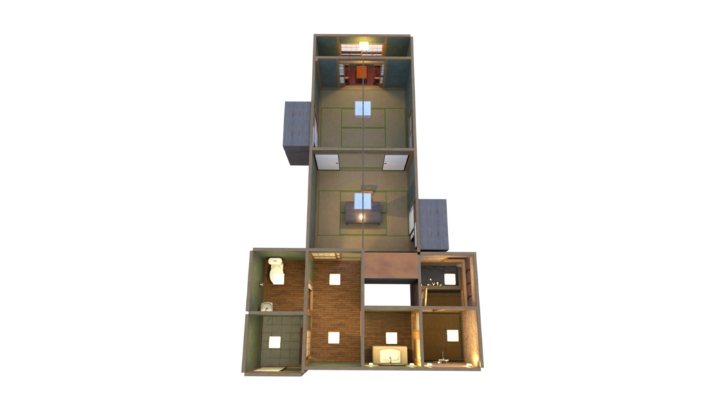 【3DCG】旅館/ホテル(露天風呂付き)