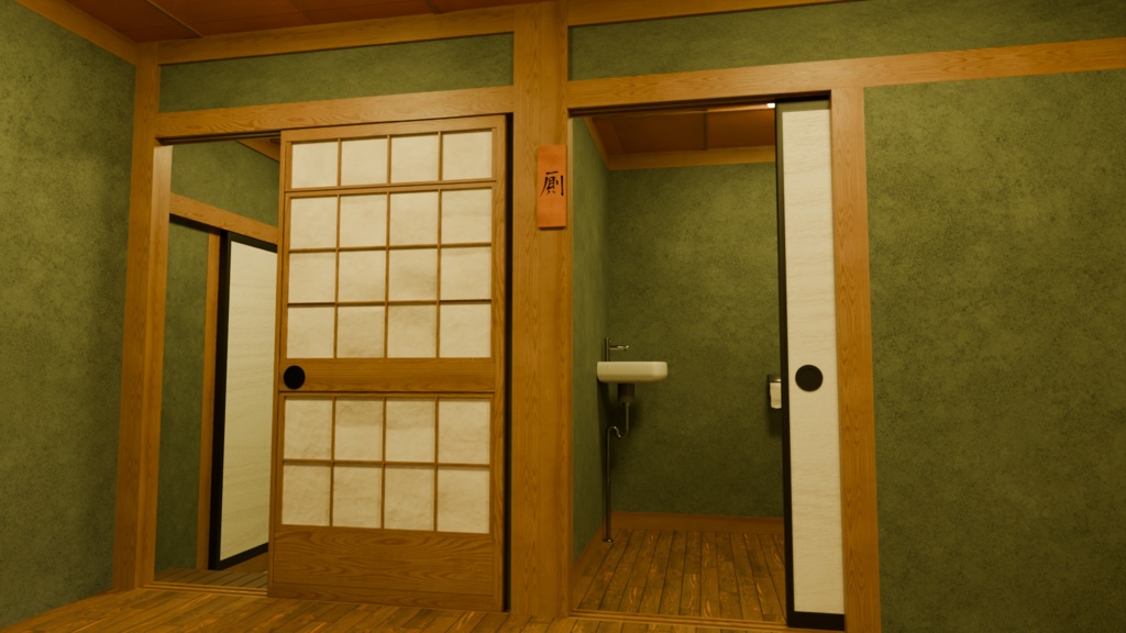 【3DCG】旅館/ホテル(露天風呂付き)