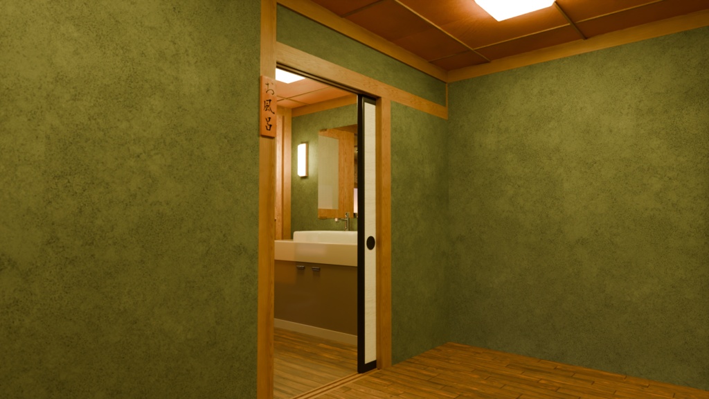 【3DCG】旅館/ホテル(露天風呂付き)