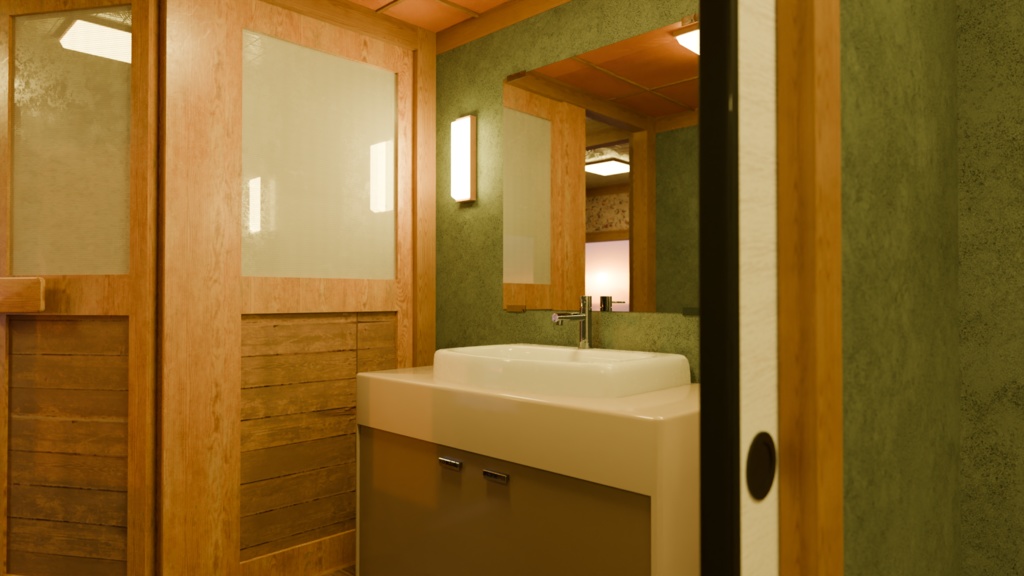 【3DCG】旅館/ホテル(露天風呂付き)