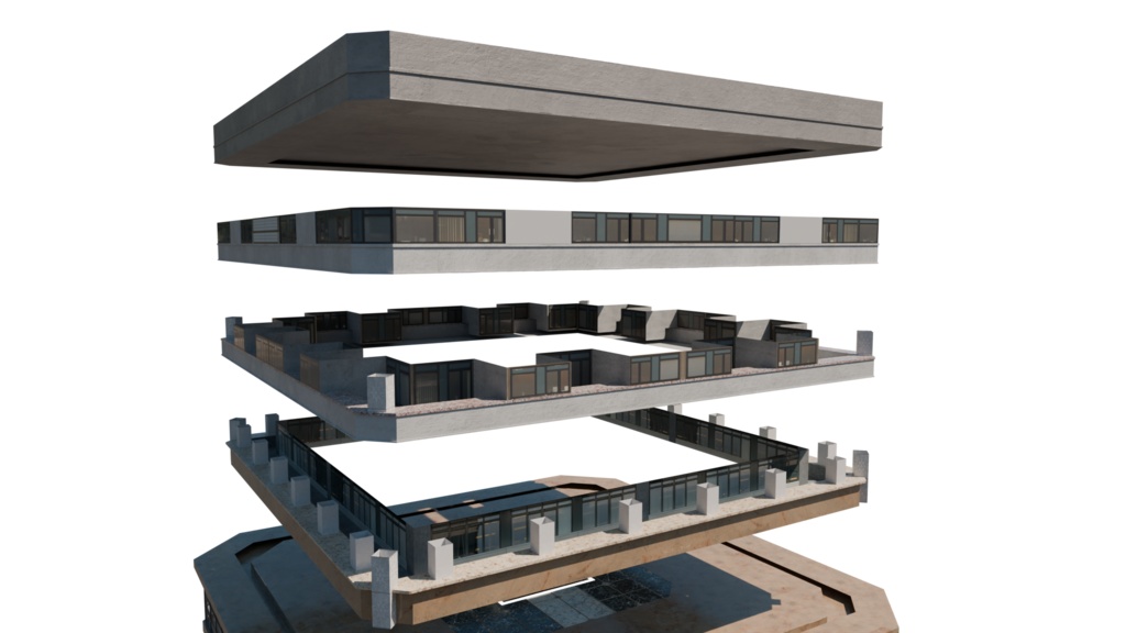 【3DCG】タワーマンション/高層マンション