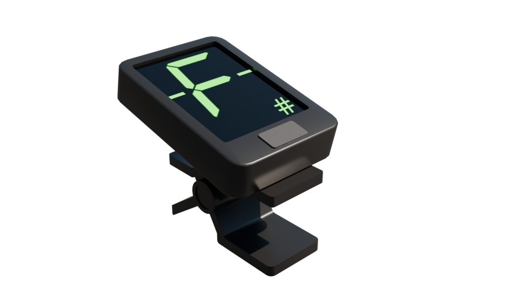 【3DCG】ギターチューナー/クリップ式