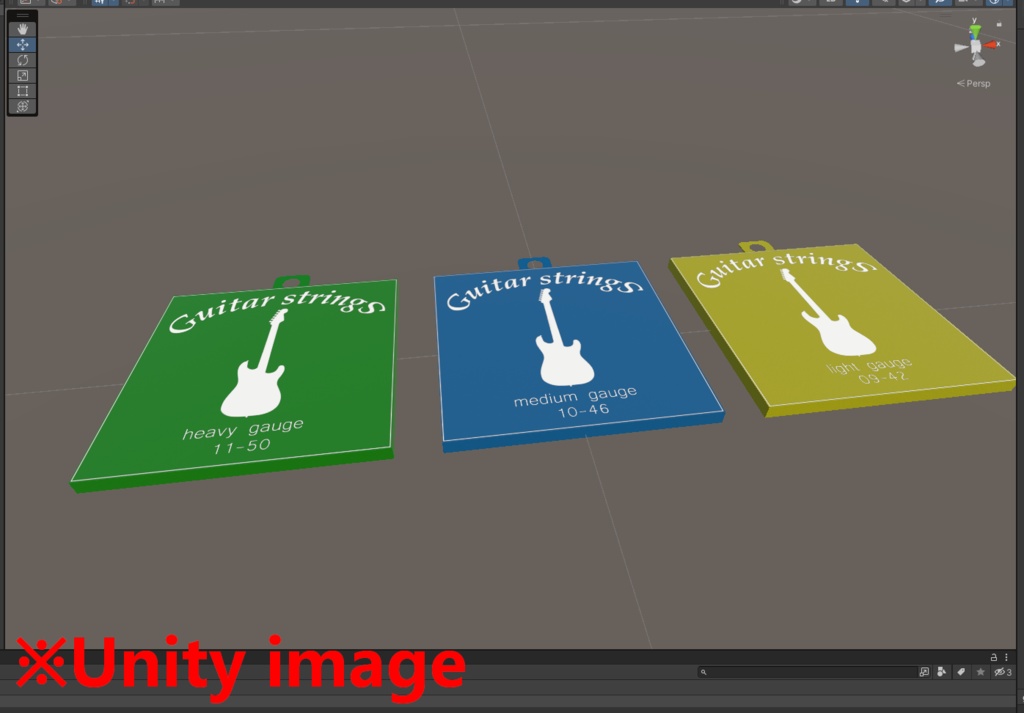 【3DCG】ギター弦パッケージ