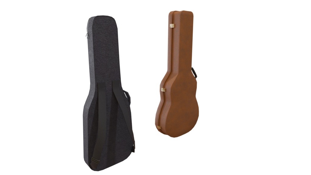 【3DCG】ギターケース/ソフト&ハード