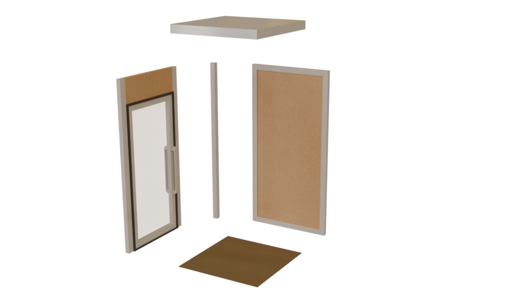 【3DCG】簡易防音ブースキット