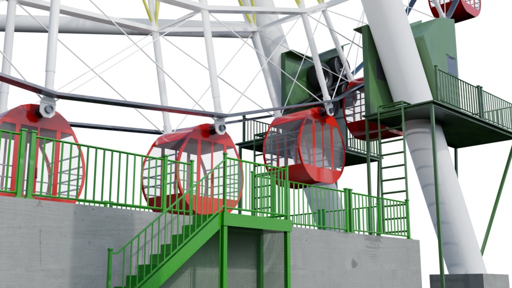 【3DCG】観覧車/遊園地