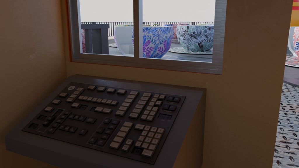 【3DCG】コーヒーカップ/遊園地