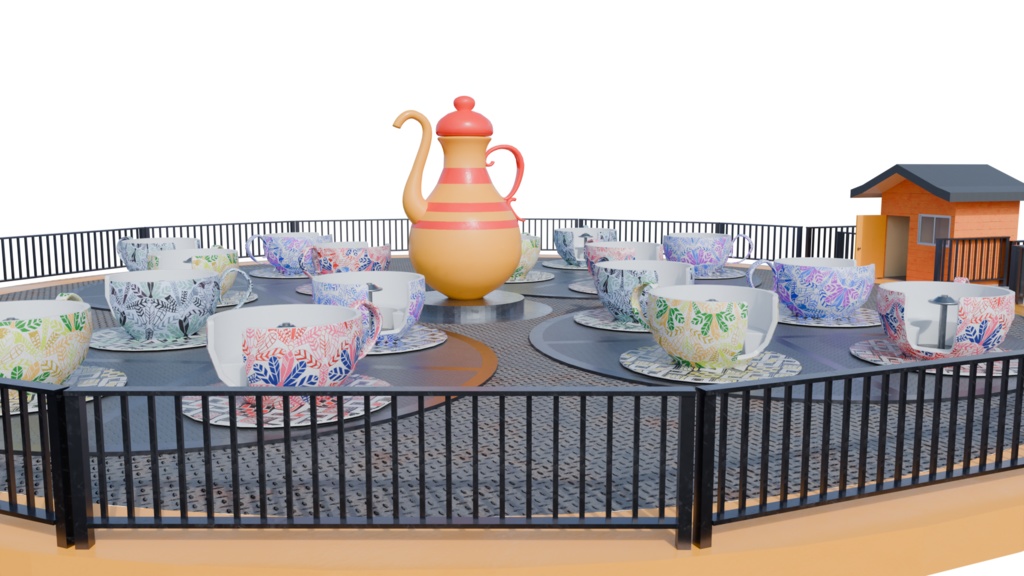 【3DCG】コーヒーカップ/遊園地