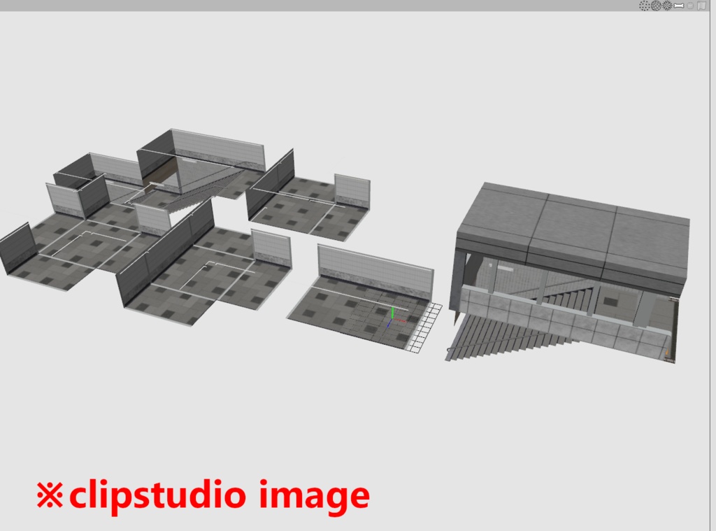 【3DCG】地下道キット