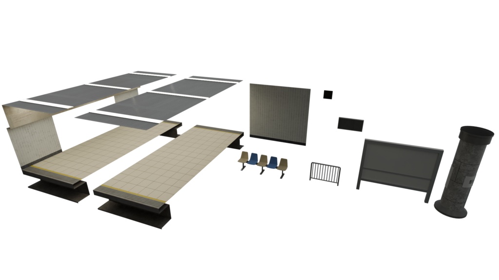 【3DCG】プラットホームキット
