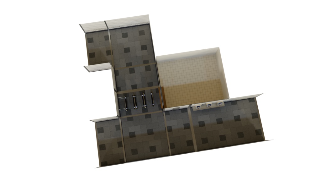 【3DCG】改札ゲート/地下道キット