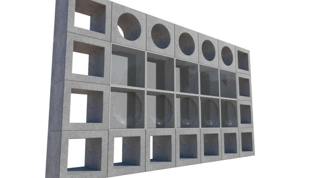 【3DCG】コンクリートブロックセット