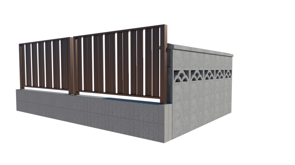 【3DCG】コンクリートブロックセット