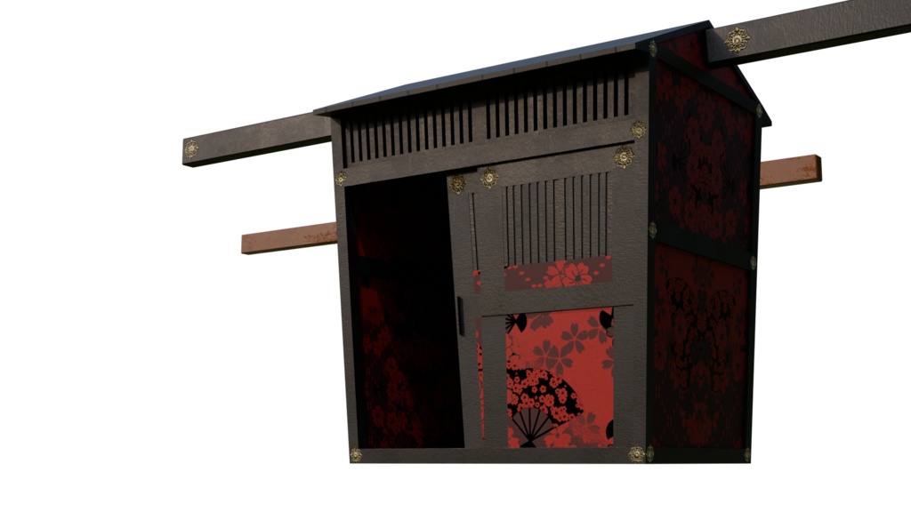 【3DCG】かご(駕籠)