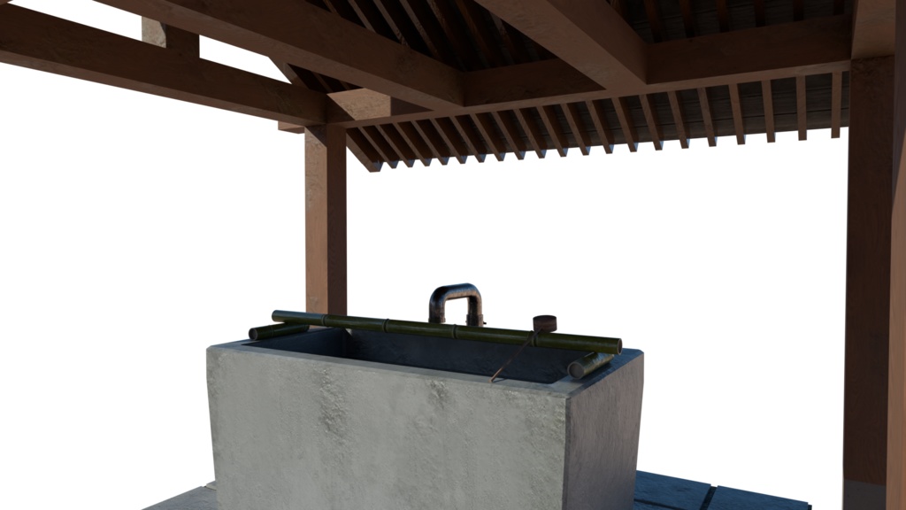 【3DCG】手水舎