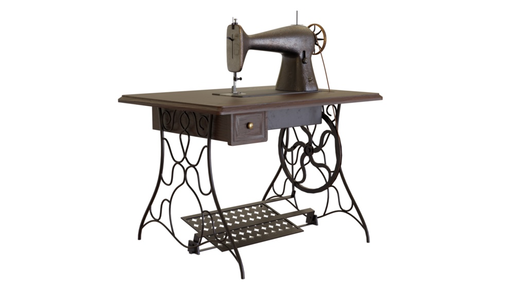 【3DCG】アンティークミシン