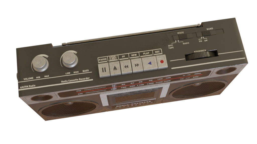 【3DCG】レトロラジオカセット