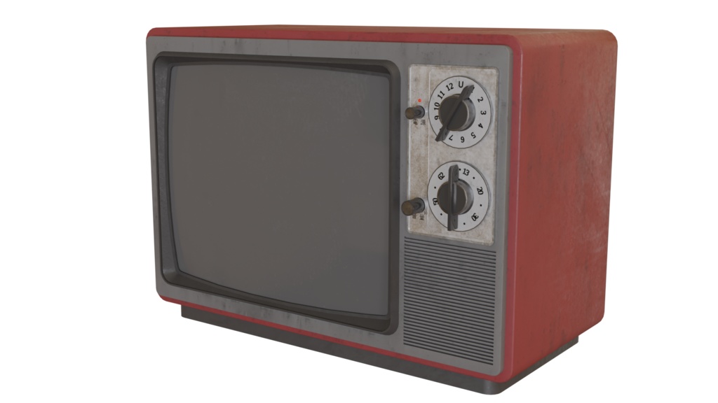【3DCG】古いブラウン管テレビ