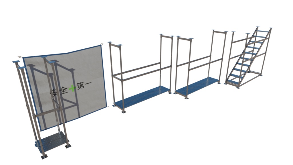 【3DCG】足場セット