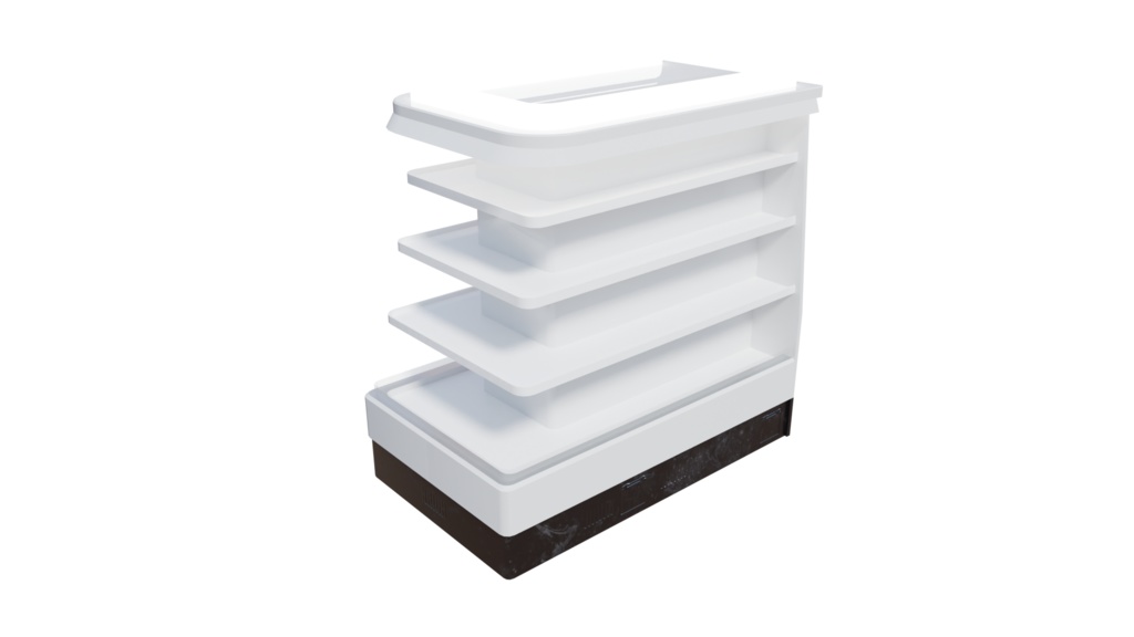 【3DCG】コンビニ 内装家具 11点セット