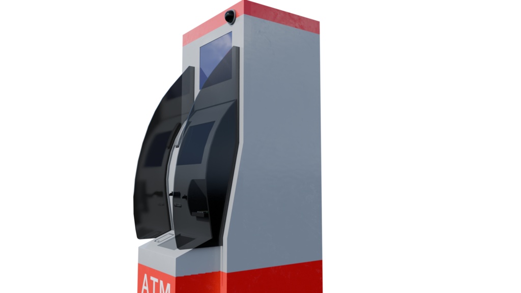 【3DCG】コンビニ ATMセット