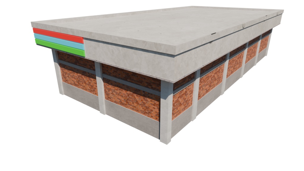 【3DCG】コンビニ店舗セット