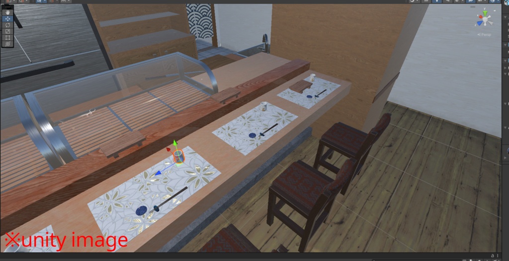 【3DCG】寿司屋店舗セット