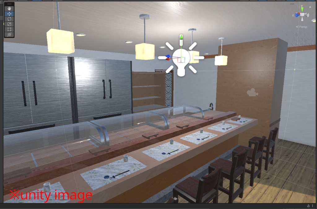 【3DCG】寿司屋店舗セット