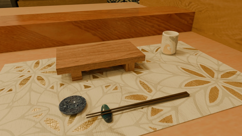 【3DCG】寿司屋店舗セット