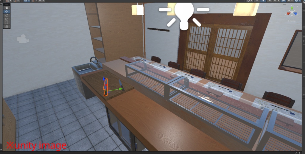 【3DCG】寿司屋店舗セット