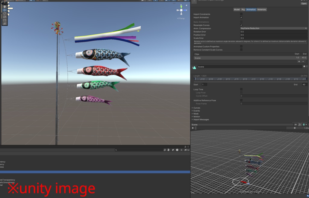 【3DCG】こいのぼりセット