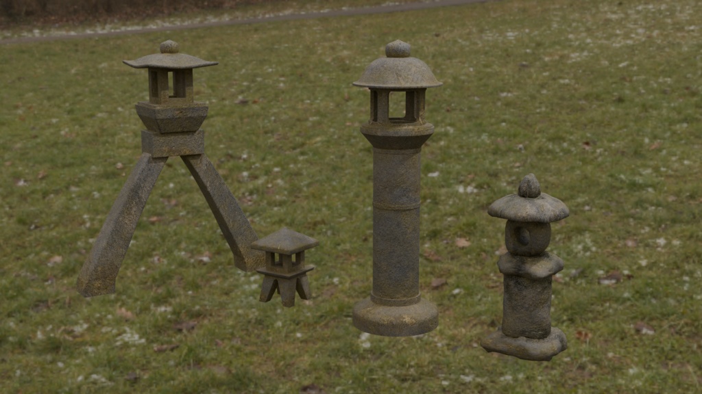 【3DCG】庭園セット