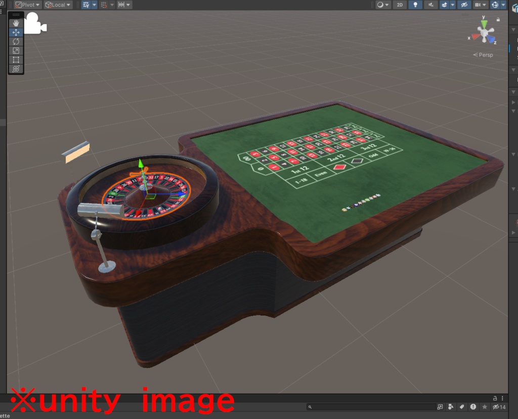 【3DCG】カジノ ルーレット台セット