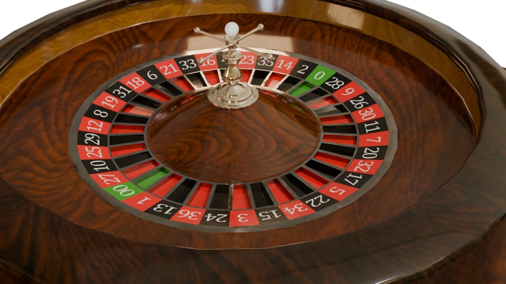 【3DCG】カジノ ルーレット台セット