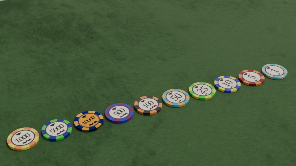 【3DCG】カジノ ルーレット台セット