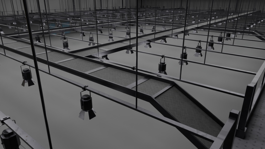 【3DCG】テレビスタジオホールセット