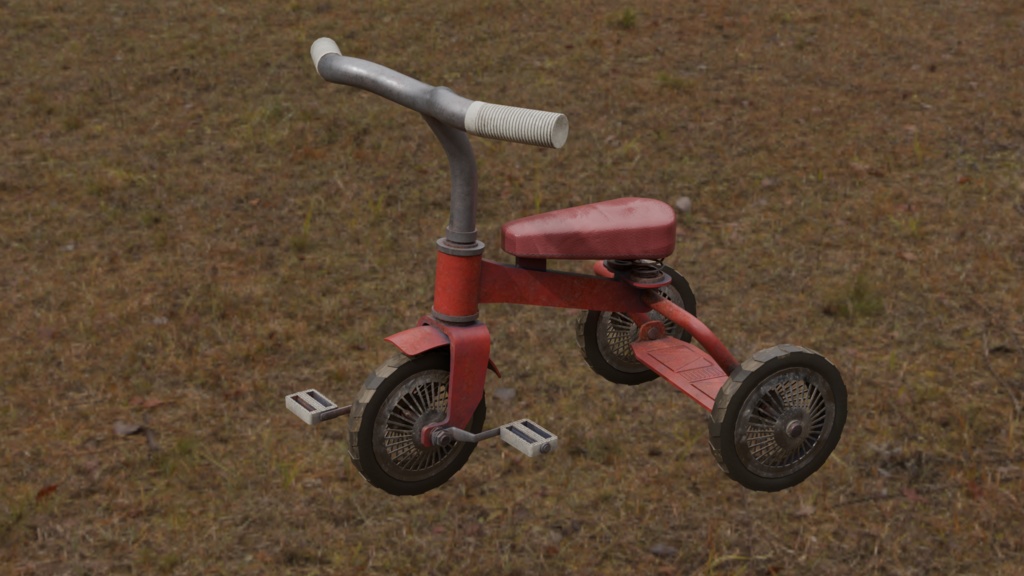 【3DCG】古い三輪車