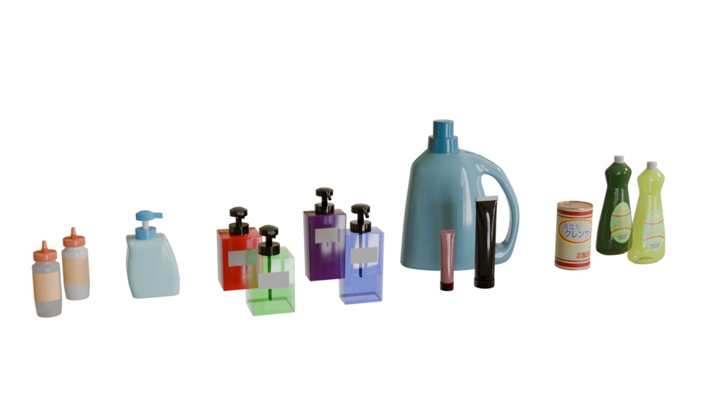 【3DCG】ボトルセット