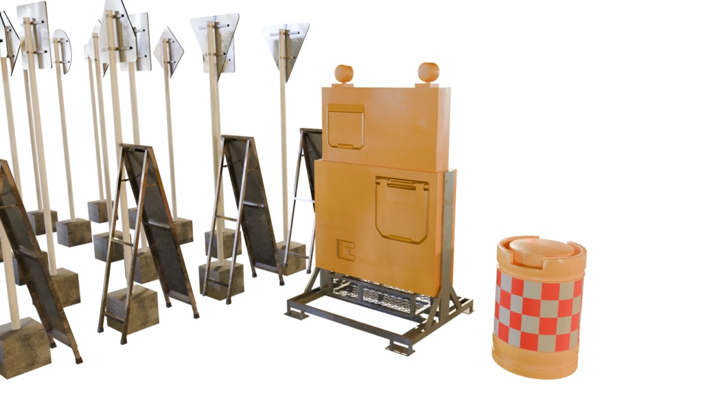 【3DCG】道路交通標識セット