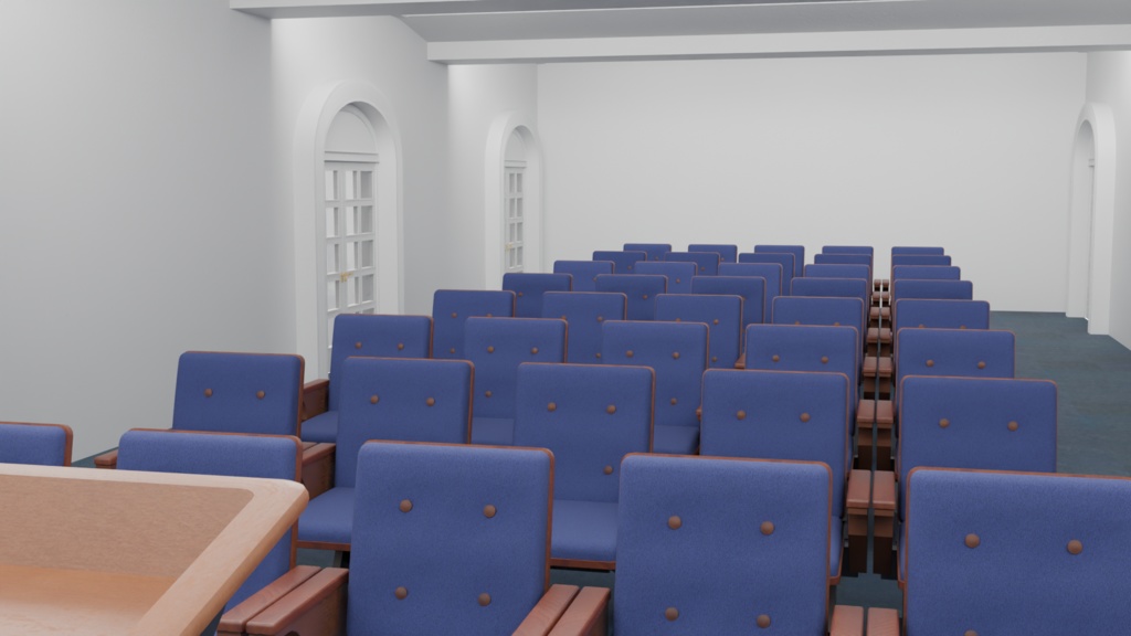 【3DCG】記者会見場内装モデル2