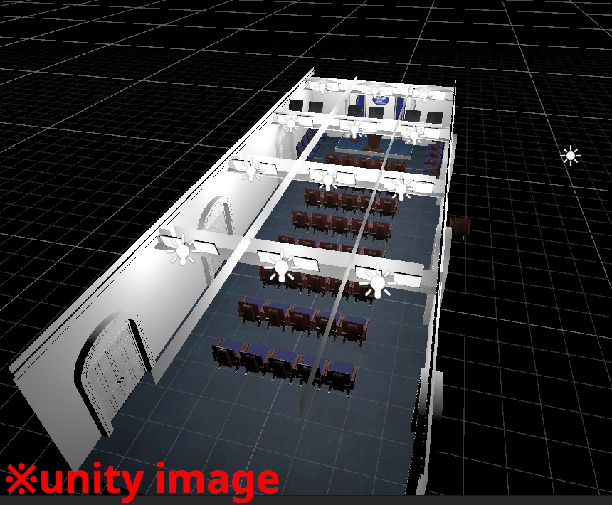 【3DCG】記者会見場内装モデル2