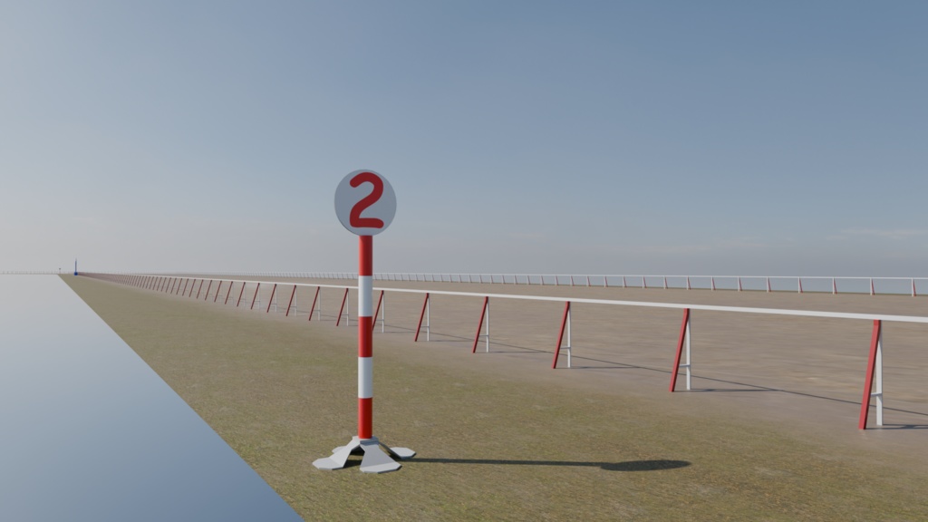 【3DCG】競馬場ゲートモデル