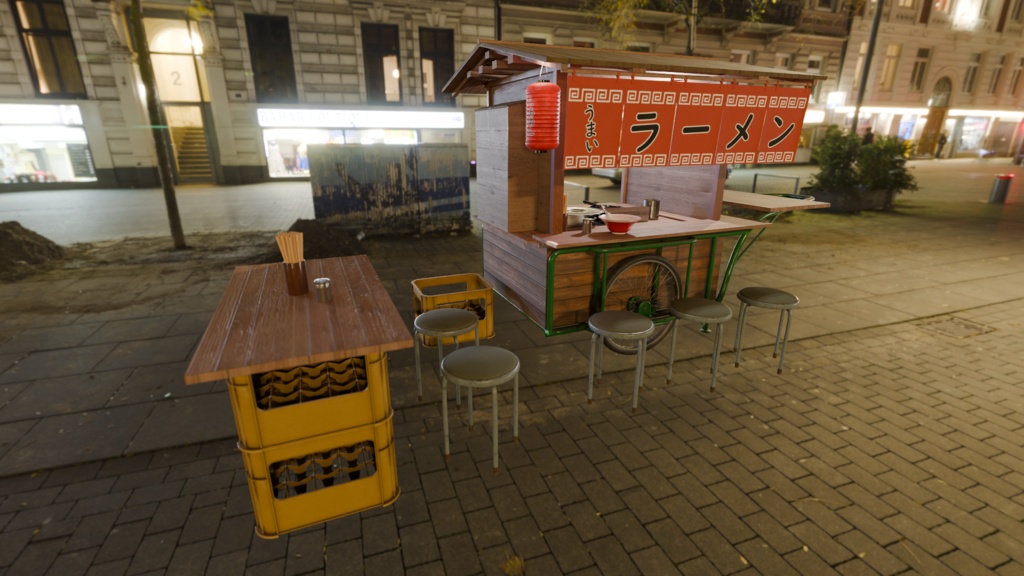 【3DCG】らーめん屋台