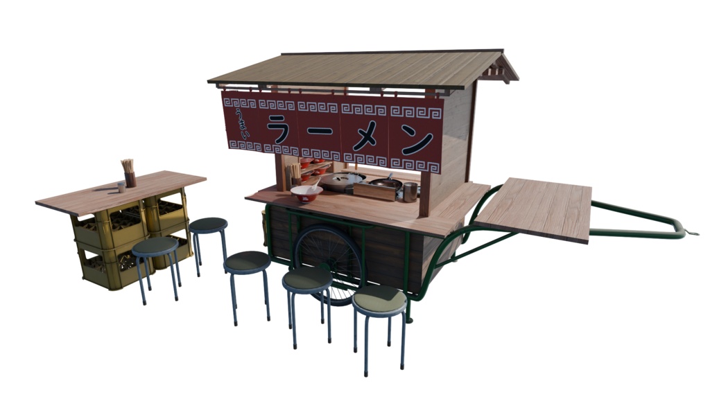 【3DCG】らーめん屋台