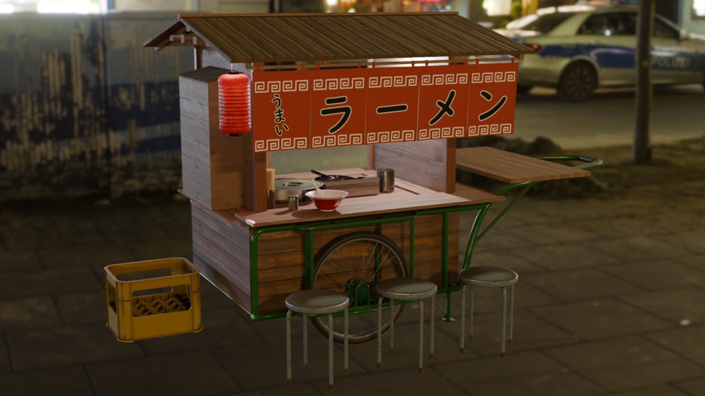 【3DCG】らーめん屋台