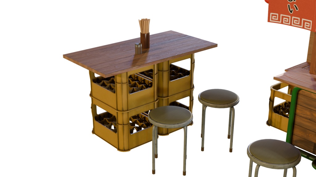 【3DCG】らーめん屋台